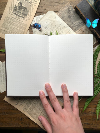 The Wanderer Dot Grid Notebook in Silver
