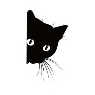 Lurking Kitty Cat Cute Vinyl Sticker