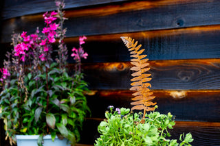 Fern Leaf and Frond Stakes Metal Silhouette Garden Yard Art