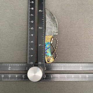 Textured Mini Knife with Black Shell Handle & Protective Cover