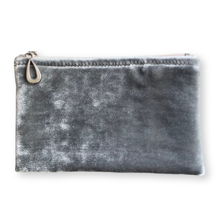 Silk Velvet Coin Purse: Fern