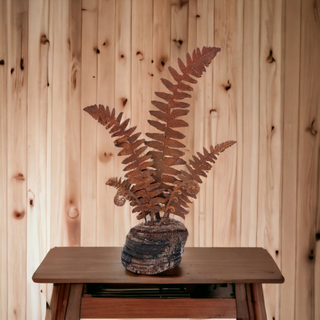 Small Fern Leaf Tab - Metal Silhouette Garden Yard Home Art