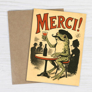 Merci! French Frog Thank You Card