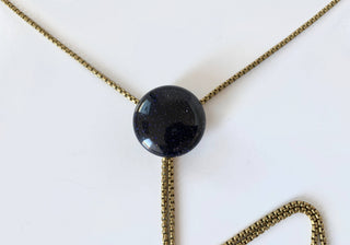 CELESTIAL Goldstone Bolo Tie Necklace