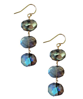 Labradorite Drop Gemstone Earrings
