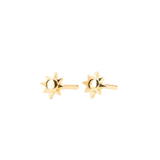 Sun Stud Earrings - Gold