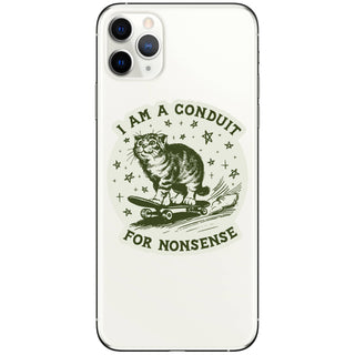 Conduit for Nonsense Kitty Cat Vinyl Sticker