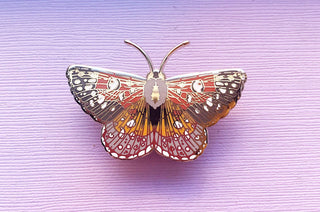 Mormon Metalmark Butterfly (Apodemia mormo) Enamel Pin