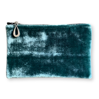 Silk Velvet Coin Purse: Hibiscus