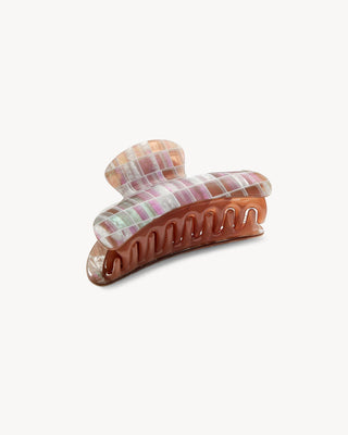 Grande Heirloom Claw in Brown Shell Checker