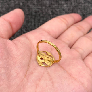 Double Snake Winding Gold Plated Stainless Steel Ring