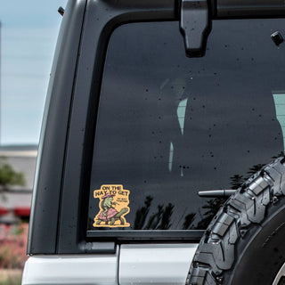 On My Way Cowboy Turtle Vinyl Sticker