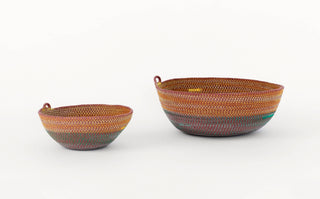Teal and Marigold Rope Bowl: Small
