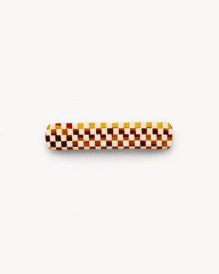 No. 3 Heirloom Barrette in Tortoise Checker