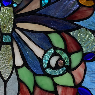 Stained Glass Butterfly Window Panel