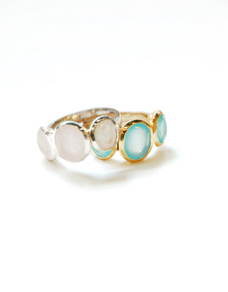 Gumdrop Ring 7 Blue Chalcedony