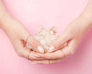 Orbit Circle Mother of Pearl Cosmic Ring - 14k Gold Filled