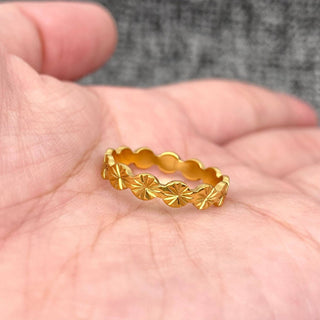 18K Gold-Plated Flower Ring