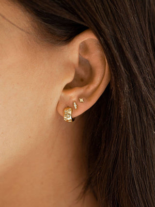 Constellation Huggie Hoop Earrings - Gold