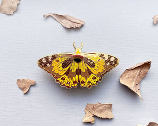 Painted Lady Butterfly (Vanessa cardui) Enamel Pin: Locking Pin Back