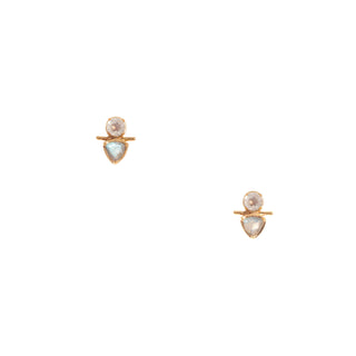 Classic Thistle Stud Earrings: Labradorite
