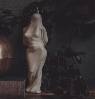 Fully Veiled Woman Pillar Candle