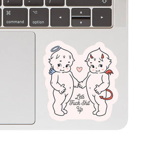 Angel Devil Cute Swear Vinyl Sticker
