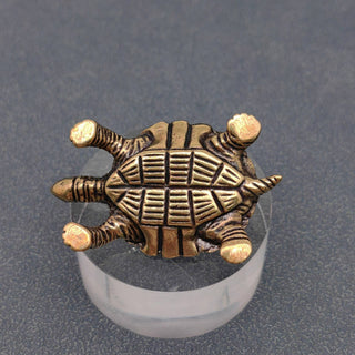 Vintage Brass Turtle Desktop Figurine