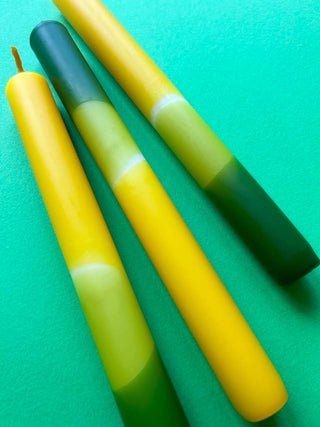 Lemons and Limes | Dip Dye Dinner Candle Trio