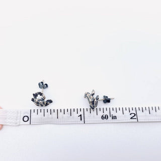 Sterling Silver Vintage Frog Ear Studs