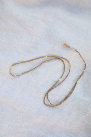 Sintha Silk Bead Wrap (Necklace / Bracelet): Rust