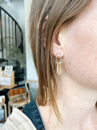 Herkimer Fringe Earrings