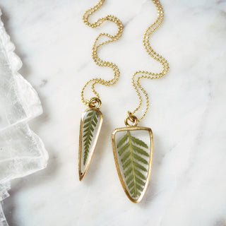 The Pressed Fern Arrow or Spike Necklace: 30" / Spike