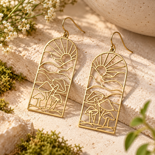 Mushroom Window Earrings
