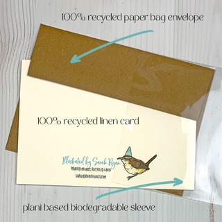 Bat Echolocation Love 5x7" Notecard
