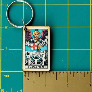 Judgement Wooden Keychain