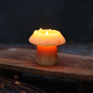 Mushroom Candles – 100% Pure Beeswax – 3 Styles: Oyster Mushroom