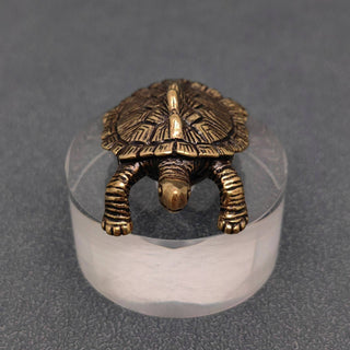 Vintage Brass Turtle Desktop Figurine