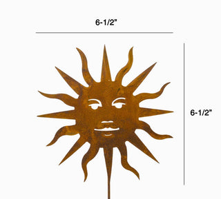 Sun Pick Rusty Metal Silhouette Garden Yard Home Art Decor