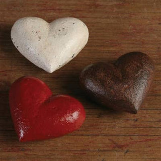 Cast Iron  Heart in Red
