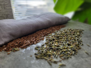 Aromatherapy Hot/Cold 100% Linen Eye Pillow - Calming Lavender Flowers