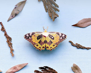 Painted Lady Butterfly (Vanessa cardui) Enamel Pin: Locking Pin Back