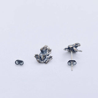 Sterling Silver Vintage Frog Ear Studs