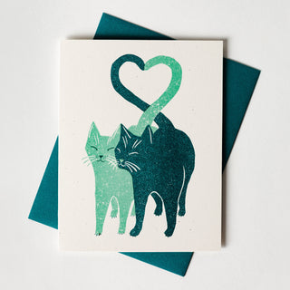 Love Cats - Risograph Card