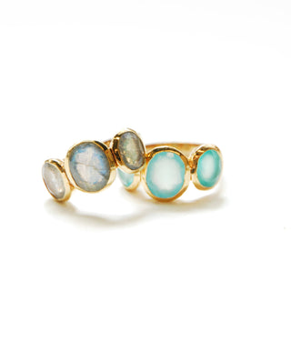 Gumdrop Ring 7 Blue Chalcedony