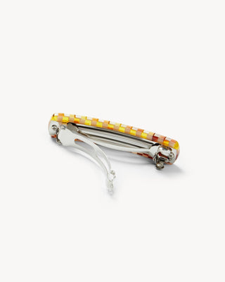 No. 3 Heirloom Barrette in Tortoise Checker