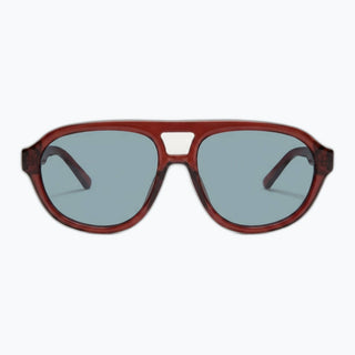 Horizon Retro Aviator Sunglasses - Rose Red Brown