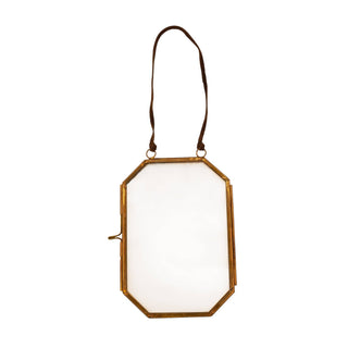 Brass Hanging Octagon Photo Frame