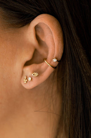 Evil Eye Stud Earring - Gold