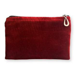 Silk Velvet Coin Purse: Hibiscus
